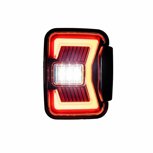 Renegade Led Tail Light Set Gloss Black / Clear CTRNG0668-GBC-SQ